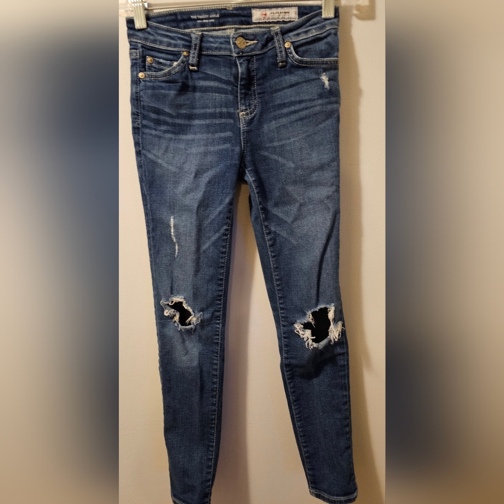 AG Adriano Goldschmied Jeans The Twiggy Super Skinny‎ Distressed Girl's Size 12